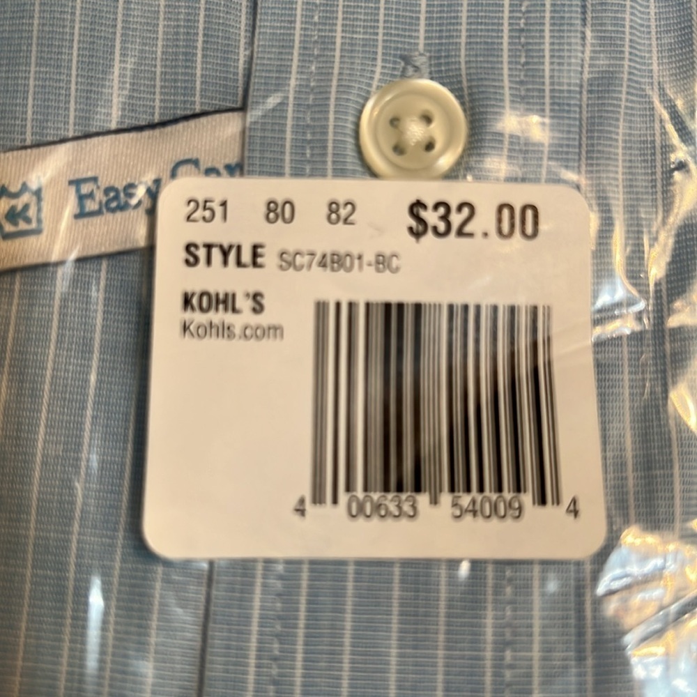 CROFT & BARROW men’s dress shirt long shirt NWT - Picture 4 of 5
